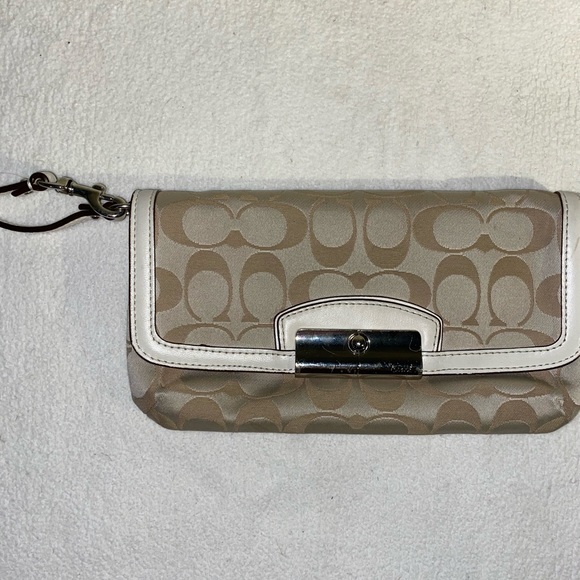 Coach tan-colored Wristlet - Picture 1 of 3